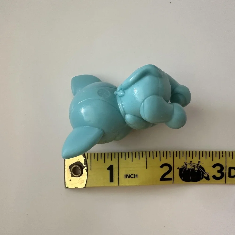 Raising Cane's Chicken Fingers Blue Dog Figure Toy Mini Plastic Kids Promo